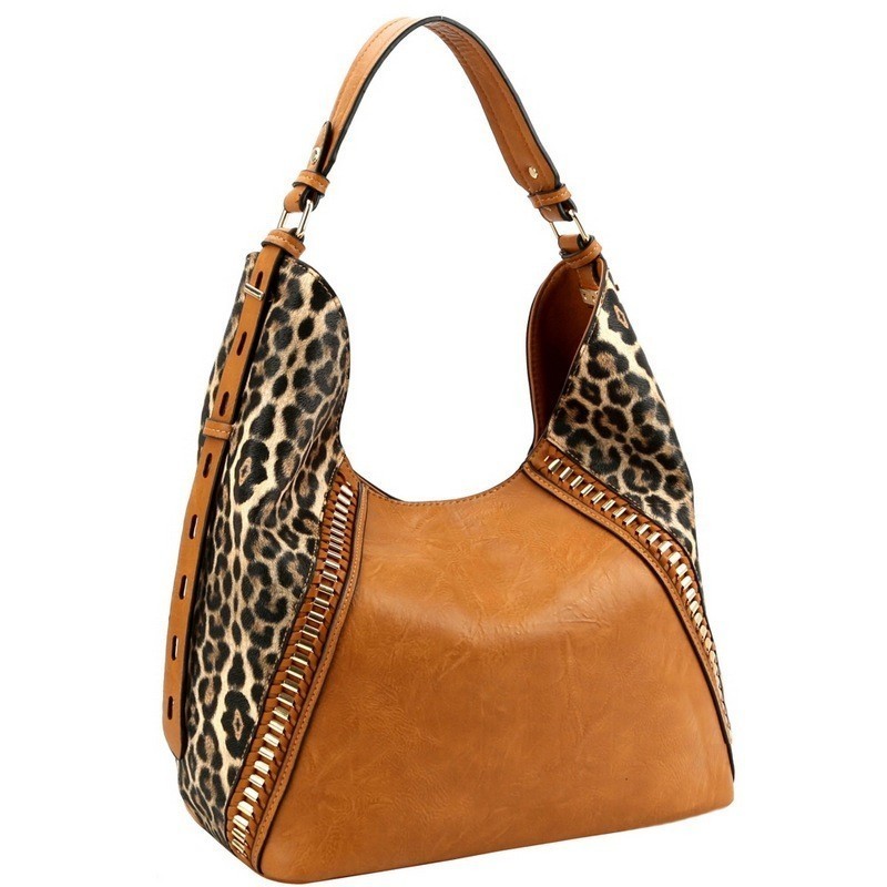 bag with leopard print strap